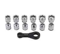 Laser Tools Cricchetto Coppia Adattatore Con Shallow Inserto Prese 13pc 9138