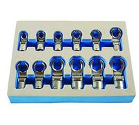Laser Tools Flessibile Crows Piedi Chiave Set 1cmD 12pc 7165