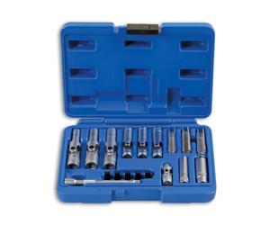 Laser Tools Professionale Parete Sottile Splendore Presa Set 0.6cmD, 1cmD 18pc
