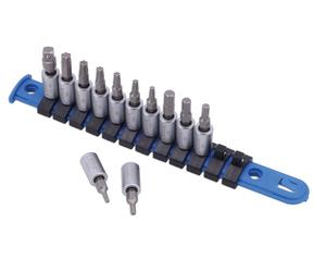 Laser Tools Set Bussole Portainserti Anti-gioco 1/4in 12 Pezzi Acciaio S2 9423