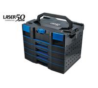 Laser Tools Sistema Organizzazione 4 Cassetti Impilabile Con Box Superiore 9283