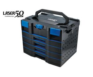 Laser Tools Sistema Organizzazione 4 Cassetti Impilabile Con Box Superiore 9283