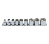 Laser Tools Whitworth Presa Set 1.3cmD 9pc 0.3cm A 1.6cm Bi-Esagonale Cromo 2919