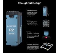 LASER TREE 1064nm Modulo testa laser rosso 1W/2W Macchina utensile per incisione per rame acrilico alluminio - Strumento per incisione laser