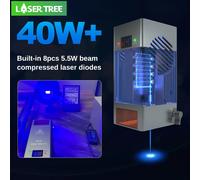 LASER TREE 10W 20W 30W 40W Testa laser a potenza ottica con air assist 450nm Modulo TTL a luce blu per utensile da taglio per incisione laser