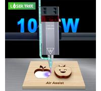 LASER TREE 10W testa Laser con Air Assist modulo TTL luce blu per taglierina Laser CNC lavorazione del legno strumenti fai da te teste di strumenti per incisione