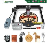 LASER TREE K1 Mini macchina per incisione laser con modulo laser da 10 W Taglierina per incisore laser Lavorazione del legno Testa laser TTL a luce blu