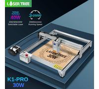 LASER TREE K1 PRO 30W 40W Macchina per incisore e taglierina laser, area di incisione 400x400mm, strumenti per la lavorazione del legno CNC per MDF/acrilico nero