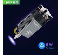 LASER TREE Modulo laser a potenza ottica da 5 W con testa laser Air Assist 450 nm TTL Luce blu per incisore Taglio legno Strumenti fai da te