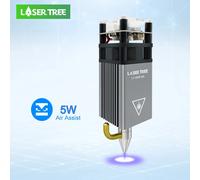 LASER TREE Modulo laser con uscita 5W con air assist 450nm TTL Testa laser a luce blu per macchina per incidere di taglio CNC Strumenti fai da te