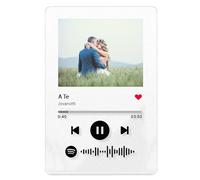LASERO' Targa Spotify Personalizzata in Plexiglass con Foto e Canzone - Spotify Plaque con Codice Scansionabile - Opzione Base in Legno o Plexiglass - Idea Regalo Personalizzato Coppia
