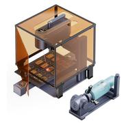 LaserPecker L4 (Deluxe) Lasergravierer con prolunga rotante + copertura protettiva + prolunga slitta, macchina per incisione laser a diodi in fibra per metallo, legno, plastica, pelle, acrilico