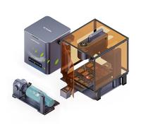 LaserPecker LP4 - Incisione laser Ultimate Bundle, taglierina laser portatile, 450 nm, luce blu semiconduttore + luce infrarossa da 1064 nm, incisione laser da 4000 mm/s, per quasi tutti i materiali