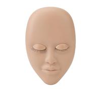 Lash Extension Mannequin Head Professional 3D Realistic Facial Design per truccatori per principianti (Marrone chiaro)