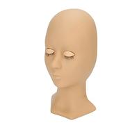 Lash Extension Practice Mannequin Head Silicone Makeup Training Head - Pink con 4 Paia Occhi Sostituibili per l'allenamento e l'Applicazione per Ciglia e Applicazione (Colore della pelle a occhio