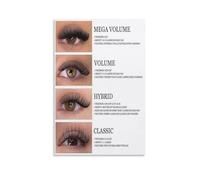Lash Extension Styles Chart Eyelash Types Educational Poster Reference Guide Canvas Wall Art for Beauty Academy Salon(Unframed,12x18inch(30x45cm))