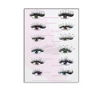 Lash Salon Decor Canvas Art Eyelash Extension Poster Style and Technique Guide for Beauty Studio Lash Tech Office Wall-Art(Unframed,16x24inch(40x60cm))