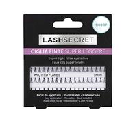 Lash Secret Individual - Ciglia Finte a Ciuffetti Corte Riutilizzabili e Colla - Effetto Naturale - Individual Short con Nodino