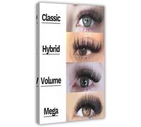 Lash Styles Chart Poster Minimalist Canvas Wall Decor For Studio