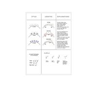 Lashes Training Esercizi Estensione Quaderno Ciglia Formazione Tabella Bianco