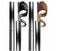 Lashique Metal Wand Mascara, Lashique Iron Wand Mascara, 3D Curling Eyelash Iron Mascaras, Waterproof & Sweatproof Lengthening & Curling Mascaras, Smudge-Proof (Black+Brown)