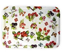 Lashuma - Vassoi rettangolari in melammina, con motivo stampato, Plastica, Bacche di bosco, 50 x 37 cm
