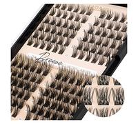 LASHVIEW 144 Pz Cluster Lashes DIY Cluster Estensioni delle ciglia Mega Volume Riutilizzabili Singole Lashes Cluster Super Sottile Nastro, Morbido (Volume, C-10-16mix)