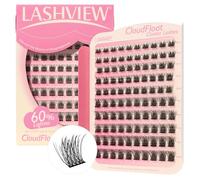 LASHVIEW CloudFloat Cluster Lashes,Lash Clusters Natural Look Cluster Lashes Extension Super Thin Band & Soft Lashes Reusable 10-16mm Mix (03)