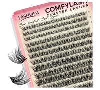 LASHVIEW Cluster Lashes 182pcs COMFYLASH D Curl Lash Extension Clusters Natural Look Cluster Lashes Extensions Super Thin Band & Soft Lashes Reusable 9-16mm MIX (natural)