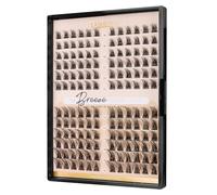 LASHVIEW Cluster Lashes - Extension per ciglia fai da te, 144 pezzi | Ciuffi di ciglia Mega Volume Riutilizzabili Individuali Look Naturale Super Sottile Banda & Morbido, D-10-16 Mix
