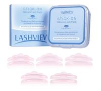LASHVIEW Cuscinetti autoadesivi per il lifting delle ciglia, 10 pezzi, 5 misure, pellicole protettive per arricciare e sollevare le ciglia, cuscinetti riutilizzabili in silicone per ciglia ondulate e