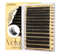 LASHVIEW Extension per ciglia, ciuffetti di ciglia volumizzanti, 9-18 mm, extension soffici per ciglia a D, per fai da te a casa NM03