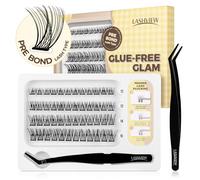 LASHVIEW Selbstklebende Wimpernbüschel Wimpern, Press-on Lashes 10-16mm Individuelle Wimpernverlängerung Kit (AC58 40PC)