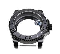Lasitech 1 cassa nera for yacht con cristallo di zaffiro resistente all'acqua for orologio movimento meccanico automatico NH35 NH36 NH34(3)