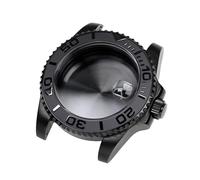 Lasitech 1 cassa nera for yacht con cristallo di zaffiro resistente all'acqua for orologio movimento meccanico automatico NH35 NH36 NH34(taglia unica)