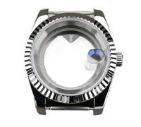 Lasitech 1 pezzo 36mm/39mm NH35 DJ cassa in acciaio inossidabile vetro zaffiro SK Mod parti di ricambio adatte for movimento NH36 orologio(39 Case Only Flut MT,Glock Clasp)