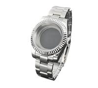 Lasitech 1 pezzo da 36 mm/39 mm con lunetta scanalata NH35, cassa in vetro zaffiro, adatto for movimento NH36, orologio for ricambio SK DJ(Orange,39mm)