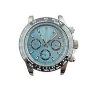 Lasitech 1 pz. Cassa for orologio con movimento VK63, 39,5 mm, acciaio inossidabile 316L, vetro zaffiro, impermeabile, quadrante luminoso C3(Modle 10)