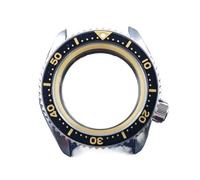 Lasitech 1 pz SKx 007 Cassa for orologio impermeabile in cristallo piatto in acciaio inossidabile 316L Vetro zaffiro Copertura posteriore trasparente Adatto for NH34 NH35 NH36(2)