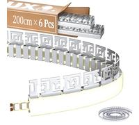 LASLUX Profilo LED flessibile da incasso da 2 m (2000×40×12,5 mm) in alluminio - Compatibile con strisce LED da 18 mm, diffusore in silicone, facile installazione, ideale per curve e linee rette