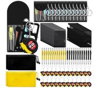 Lasnten 100 pezzi mini cacciavite nastro portachiavi set dipendente colleghi regali di Natale uomini bomboniere regali bulk misura portachiavi multitool penna carta strumento sacchetto per uomini