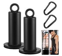 Lasnten Set di 2 perni di carico con clip di fissaggio resistente, adatto per piastre di peso da 5 cm, per sistema LAT con puleggia per cavi e palestra (classico, 4,8 cm D x 11,9 cm H)