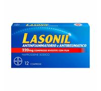 Lasonil Antinfiammatorio e Antidolorifico, Per trattamento di Mal di Schiena, Dolori Muscolari e Articolari, con 220mg di Naprossene Sodico, 12 Compresse Rivestite