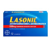 Lasonil Antinfiammatorio e Antidolorifico, Per trattamento di Mal di Schiena, Dolori Muscolari e Articolari, con 220mg di Naprossene Sodico, 12 Compresse Rivestite