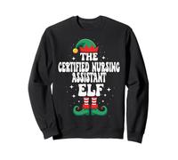 L'assistente Infermieristico Certificato Elf Funny Christmas Felpa