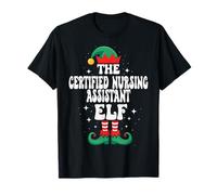L'assistente Infermieristico Certificato Elf Funny Christmas Maglietta