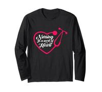L'assistenza Infermieristica è un'opera di Cuore Funny Nurse Maglia a Manica