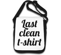 Last Clean T-Shirt Funny Borsa a Spalla Bianco