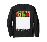 Last First Day of School Sign My Maglia a Manica