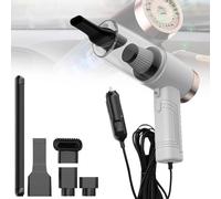 Last Gear Vacuum, Last Gear Car Vacuum, Car Vacuum Cleaner Powerful Mini, 3 In 1 High Power Portable Rechargeable Vacuum Cleaner With Three Head, Aromatherapy, Led Light (White)